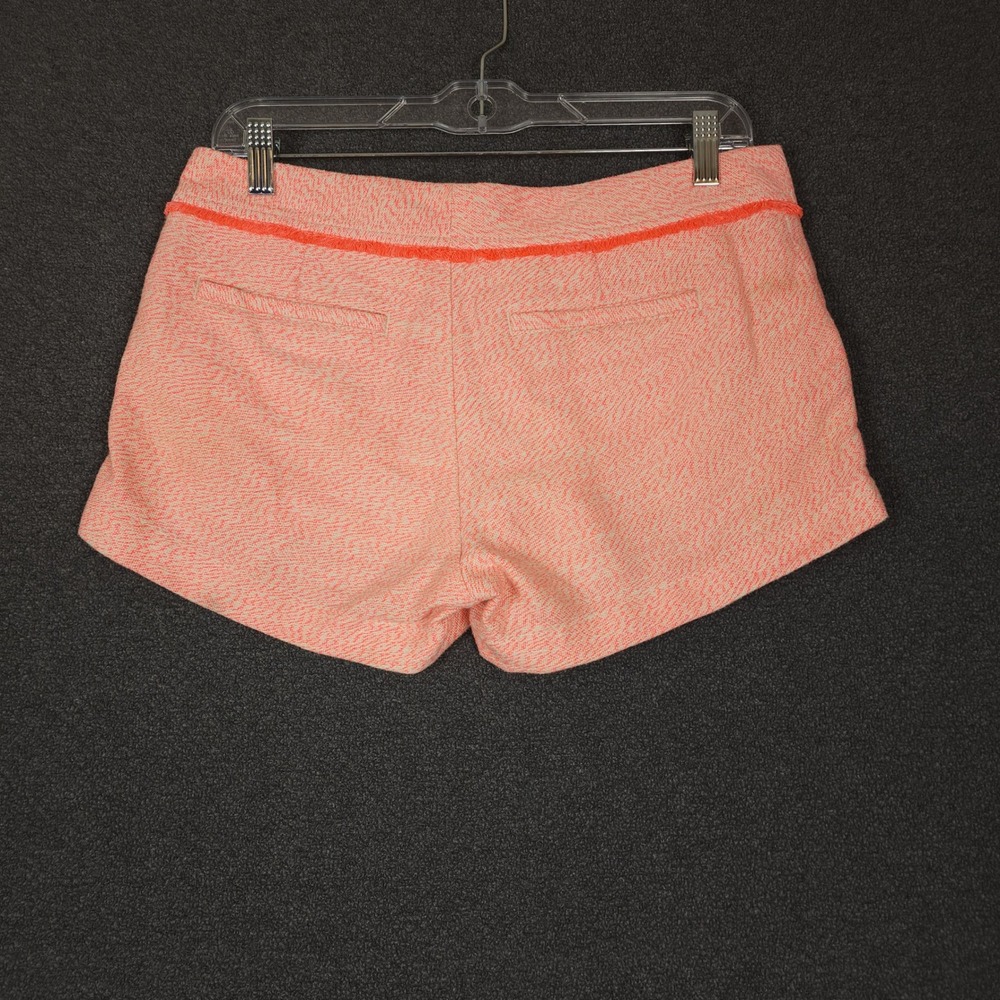 Lilly‎ Pulitzer Coral Tweed Shorts Size 2 Textured Button Fly Casual - Picture 3 of 6